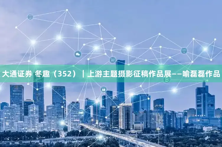 大通证券 冬趣（352）｜上游主题摄影征稿作品展——喻磊磊作品